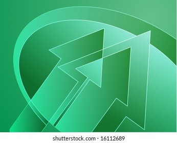 Upwards Forward Moving Arrows Abstract Design Illustration