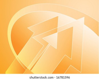 Upwards forward moving arrows abstract design illustration