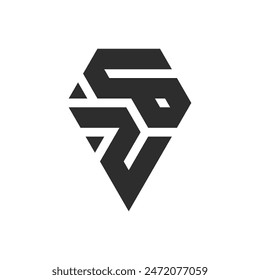 Logo de la letra UPZ, logo del alfabeto de la letra UPZ o U P