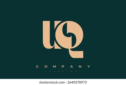 UQ Abstract Geometric Logo Design. Modern and elegant logo design with simplistic typography elements, showcasing branding excellence.