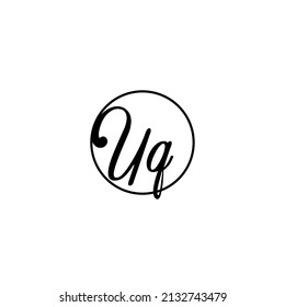 UQ circle feminine concept initial logo best for beauty and fashion