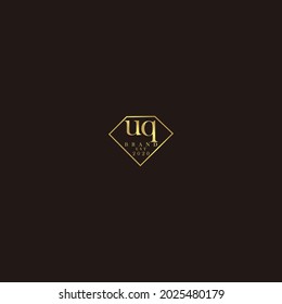 UQ Initial logo diamond luxury wedding illustration