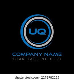 UQ letter logo creative design. UQ unique design.

