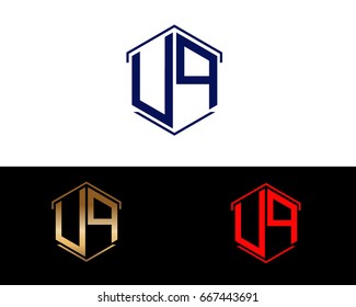 UQ letters linked with hexagon shape logo