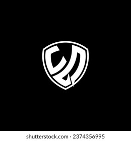 UQ logo monogram emblem style with shield shape design template ideas