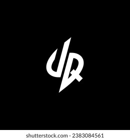 UQ monogram esport logo design with cool shape concept in vector