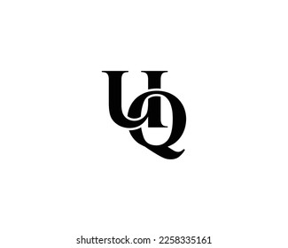 UQ QU Logo-Design Vektorgrafik-Vorlage