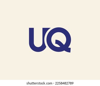 plantilla de vector de diseño de logotipo de QU UQ