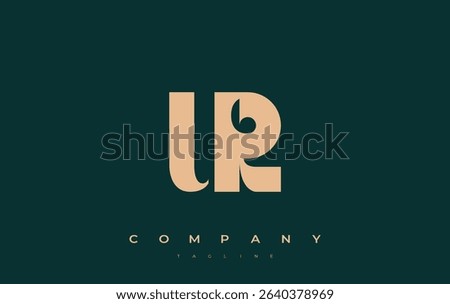 UR Abstract Geometric Logo Design. Modern and elegant logo design with simplistic typography elements, showcasing branding excellence.