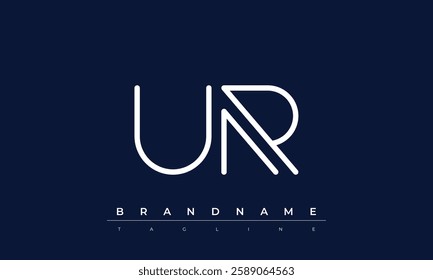 UR Abstract letter logo. This logo icon incorporate with abstract shape in the creative way