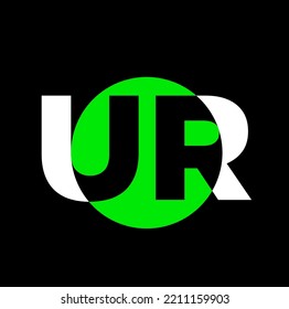 UR Company name initial letters monogram. UR icon.