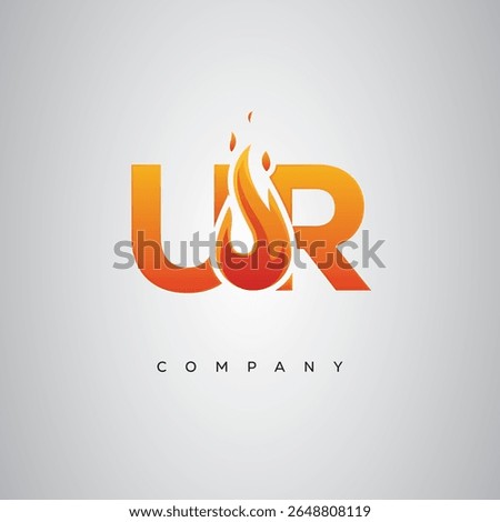 UR Creative Fire Letter Logo Design