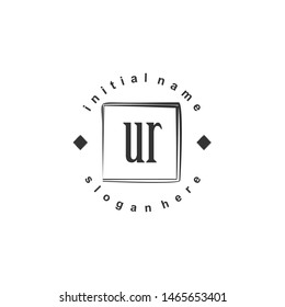 UR Initial beauty monogram logo vector
