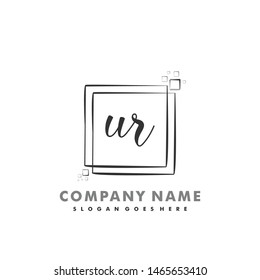 UR Initial beauty monogram logo vector