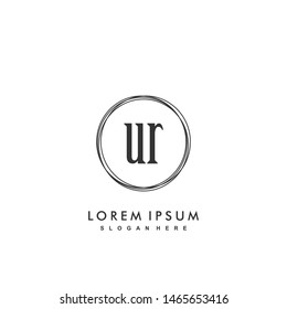 UR Initial beauty monogram logo vector