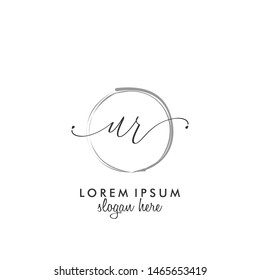 UR Initial beauty monogram logo vector