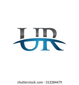 UR initial company blue swoosh logo