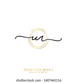 UR Initial handwriting logo template