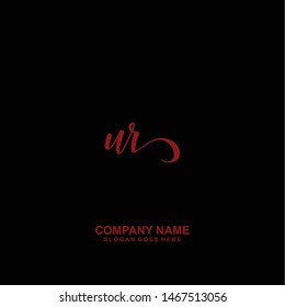 UR Initial handwriting logo vector