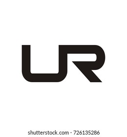 UR initial letter logo design template vector