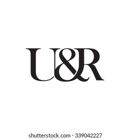 U&R Initial logo. Ampersand monogram logo