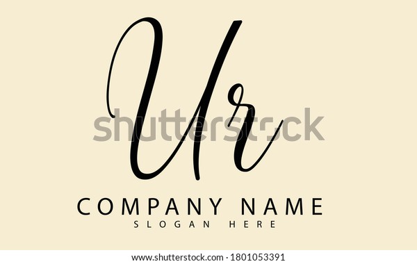 Ursprungliches Logo Design Design Vorlage Fur Ur Alphabet Logo Buchstaben Stock Vektorgrafik Lizenzfrei