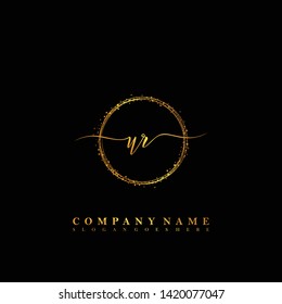 UR Initial luxury handwriting logo vector