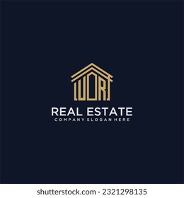 UR initial monogram logo for real estate design