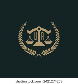 iniciales de UR para imagen vectorial del logotipo de firma de abogados
