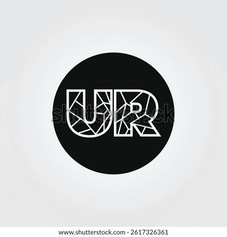 UR lettering logo icon 2 design illustration