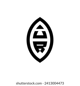 UR line geometric monogram with high quality professional design that will print well