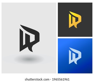 UR logo alphabet in vector gradient modern logo
