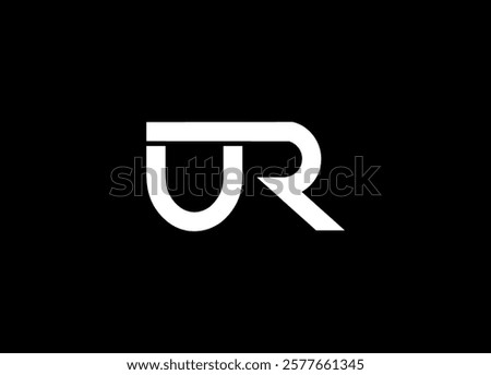 UR Logo Design Template Vector Graphic Branding Element.
