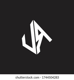 UR Logo monogram with standout triangle shape ribbon design template