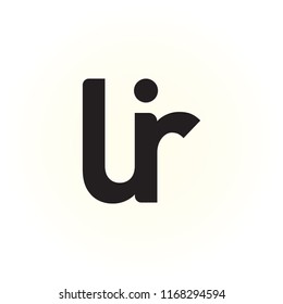 UR logo vector, alphabet icon template EPS 10