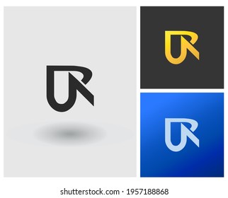 UR logo vector clean modern elegant in luxury gradient simple for digital apps template set design