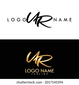 UR Luxury Initial Logo Vector Design