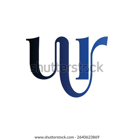 UR modern minimalist logo design focusing on timeless wordmark typography. Ideal for businesses seeking a clean, professional identity using elegant initial-based branding.
