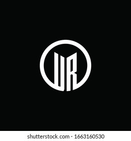 UR monogram logo isolated with a rotating circle