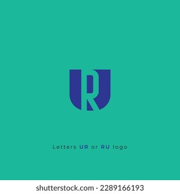 plantilla de diseño de logotipo de letras UR o RU