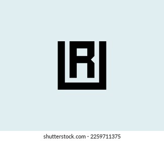 UR RU logo design vector template