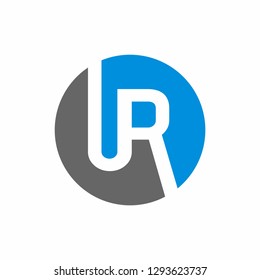UR or RU logo initial letter design template vector illustration
