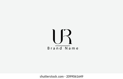 UR RU U R abstract vector logo monogram template