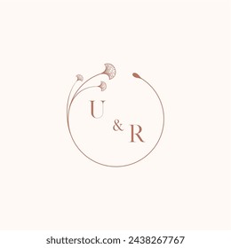 UR Hochzeitsmonogramm Logo entwirft als Inspiration