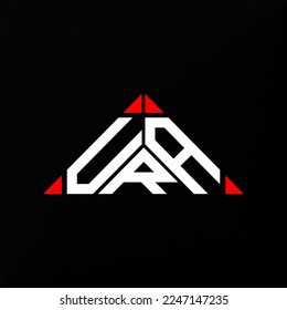 El logo de la carta URA diseño creativo con gráfico vectorial, logotipo URA simple y moderno.