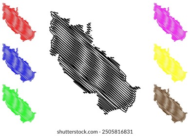 Uralla Shire (Commonwealth of Australia, New South Wales, NSW) map vector illustration, scribble sketch Uralla map