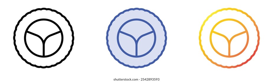 uramaki icon. Linear, Blue Fill and Gradient Style Design Isolated On White Background