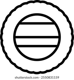 uramaki icon. Thin linear style design isolated on white background