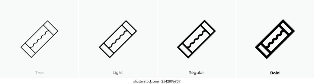 Uransymbol. Dünnes, helles Design im regulären und kühlen Stil, einzeln auf weißem Hintergrund