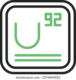 Uranium icon vector image. Suitable for mobile application web application and print media.
